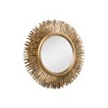 Wall mirror, ant.golden, D56cm