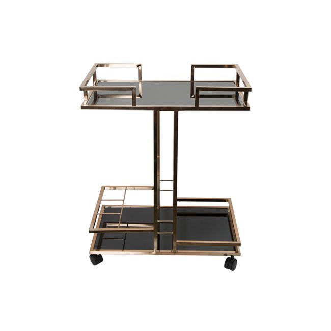 Servējamais galdiņš Manzor, melns, 67x43x84cm