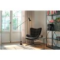Swivel armchair Oscar, black, 95x82x73cm
