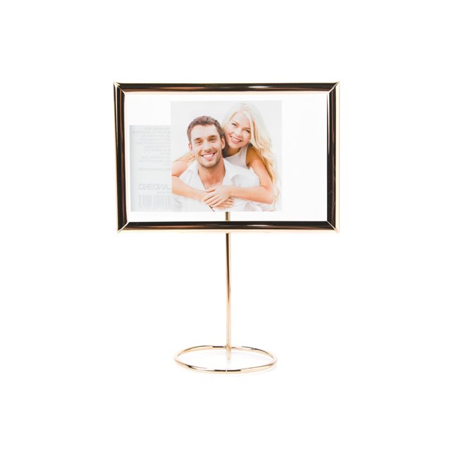 Photo frame Kairala, steel, golden, 9x9cm