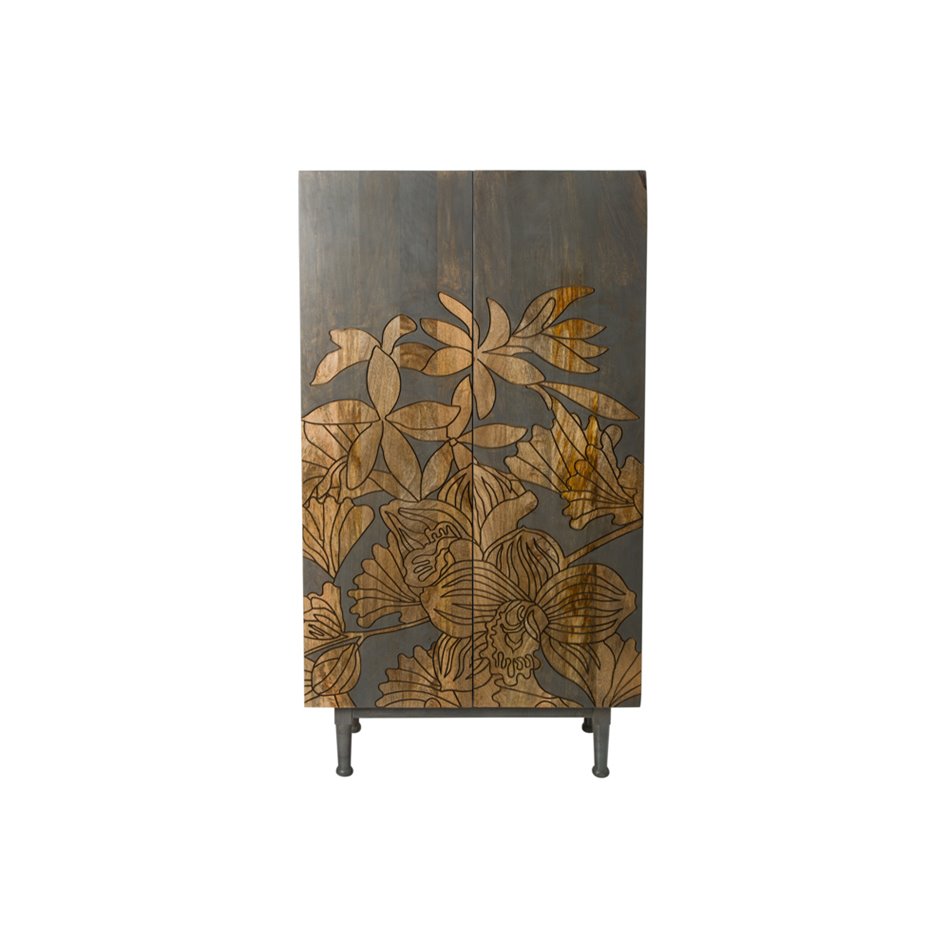 Cabinet Forest Tropical 2, mango wood/ mdf, 70x30x140cm