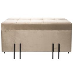 Bench Fabro L, taupe, 90x43x47cm