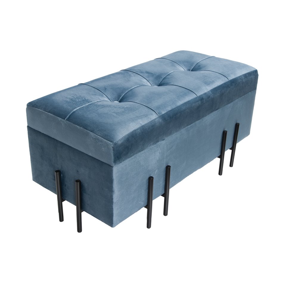 Bench Fabro S, blue, 73x35x33cm