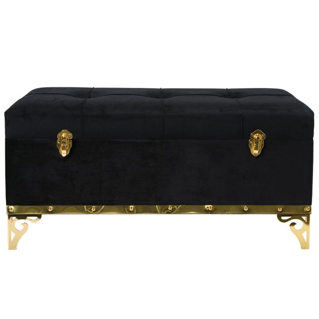 Bench Faido S, black, 80x35x35cm