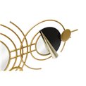 Wall deco Mirror/planter, golden/black, 106x10x38cm