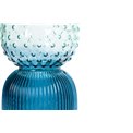 Vase Dots, blue, glass, D13x38cm