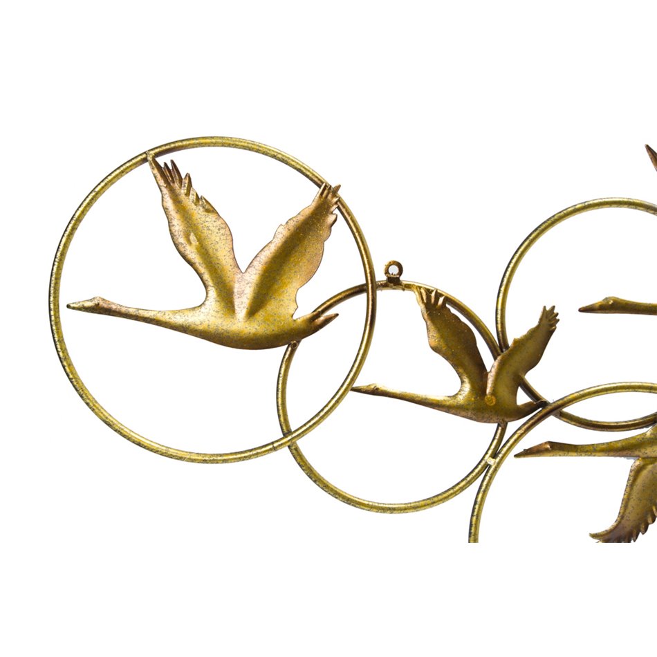 Sienas dekors Birds, zelta, 109x2x44cm