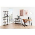 Bookcase Seaford IV, oak/black, 114x35x78cm