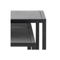 Nest table set Seaford, black ash,W50xD50xH45,40x40x45c