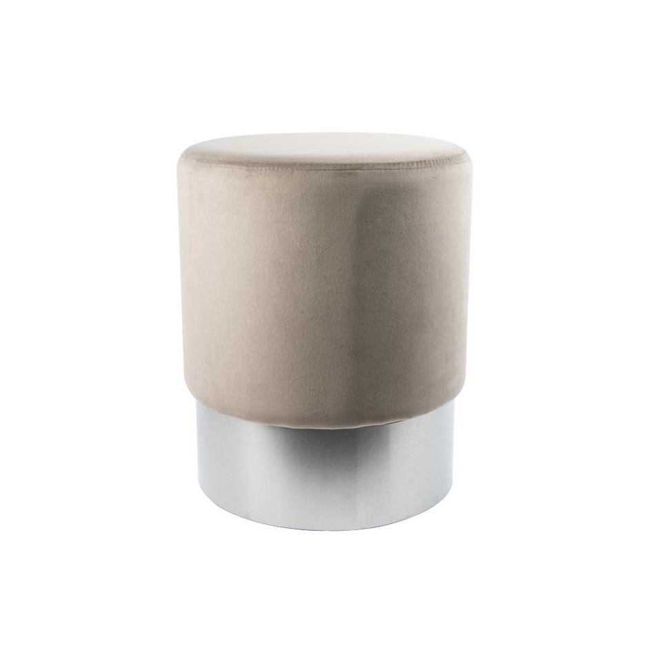 Stool Noto, grey/silver color base, 35x42cm