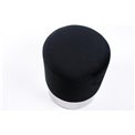 Stool Noto, black/silver base, 35x42cm