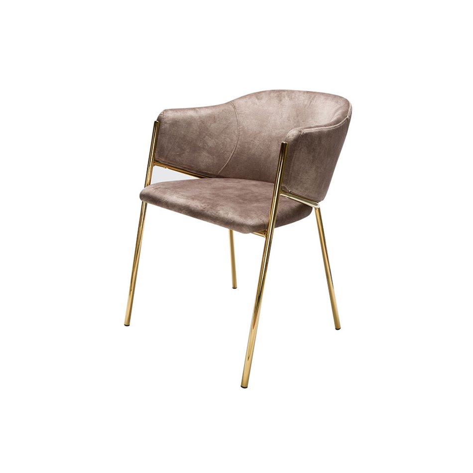 Dining chair Undine 208, taupe, 53x49x78cm, seat  h46cm 