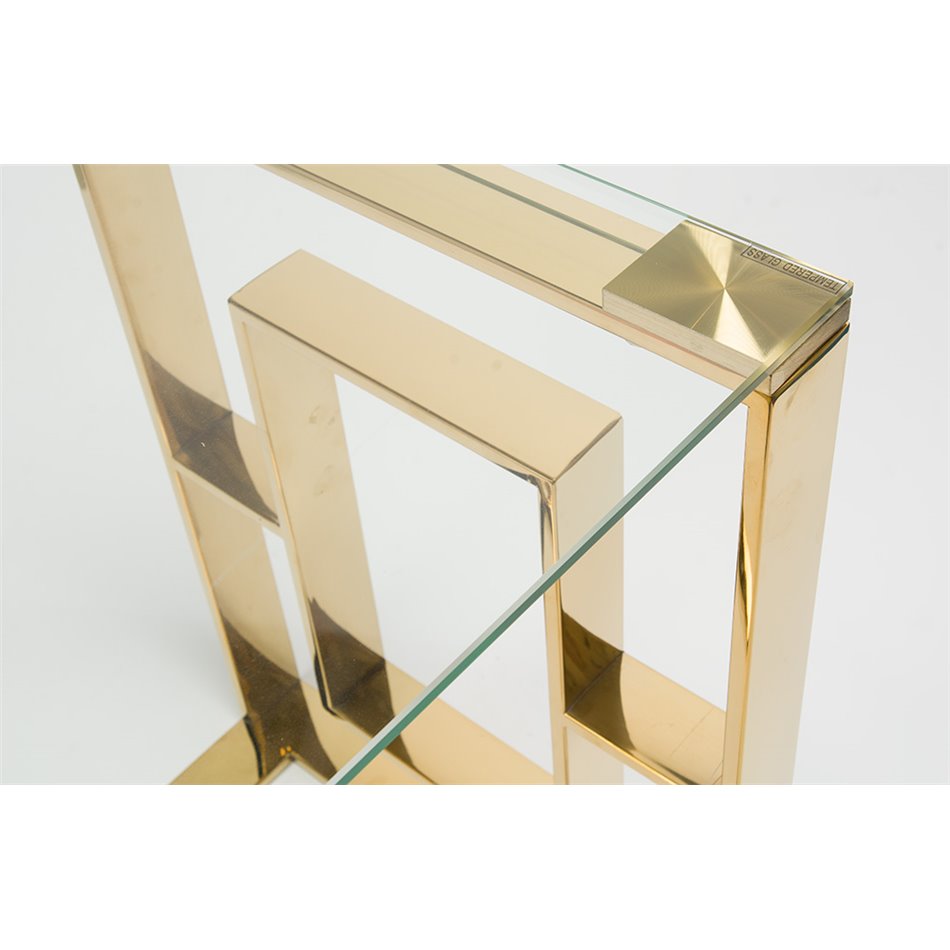 Sānu galds Eisenberg, zelta krāsā, 40x40x55cm