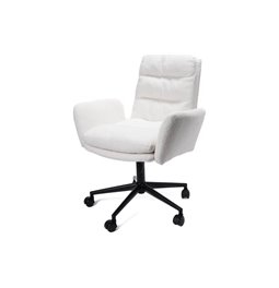 Biroja krēsls Teddy, balts, H90-103x65x65cm, sēdvirsm52-65cm