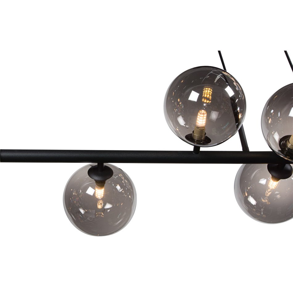 Ceiling lamp Rade smoke,H50cm, L140x35, G9x8  LED 5W