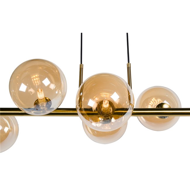 Ceiling lamp Rade amber, L140x35xH50cm, G9x8  LED 5W