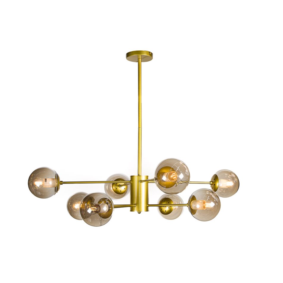 Pendant lamp Lauga, black, E27 60W, H73 D100cm