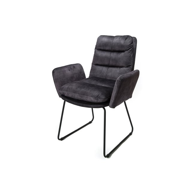 Atpūtas krēsls Tando, antracīta, H89x60x64.5cm, sed. H52cm