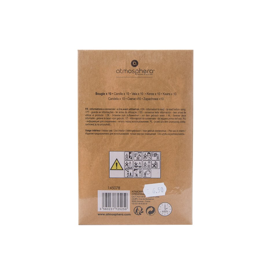 Candles Hugo, white, H16cmx10, D2.1cm