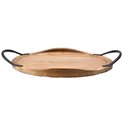 Acacia wood tray, oval, 45x30x4.8cm