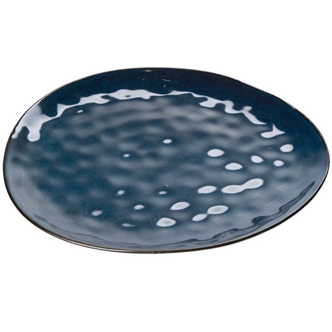 Plate Du Temps, blue, 2.3x27.5x23cm