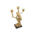 Dekors/svečturis Gold parrot, 35x14x47.5cm
