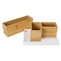 Organizators-kaste Modern, balts, 4 iedaļas ar paliktnii, H11x28x17.5cm (4x H10x13x8cm)