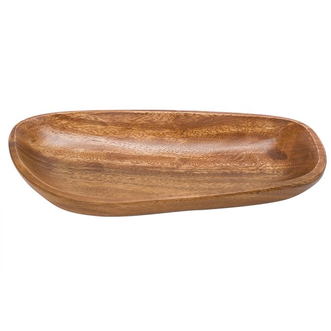 Decorative bowl Tumra S, brown acacia, H4x31x17cm