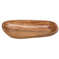 Decorative bowl Tumra S, brown acacia, H4x31x17cm