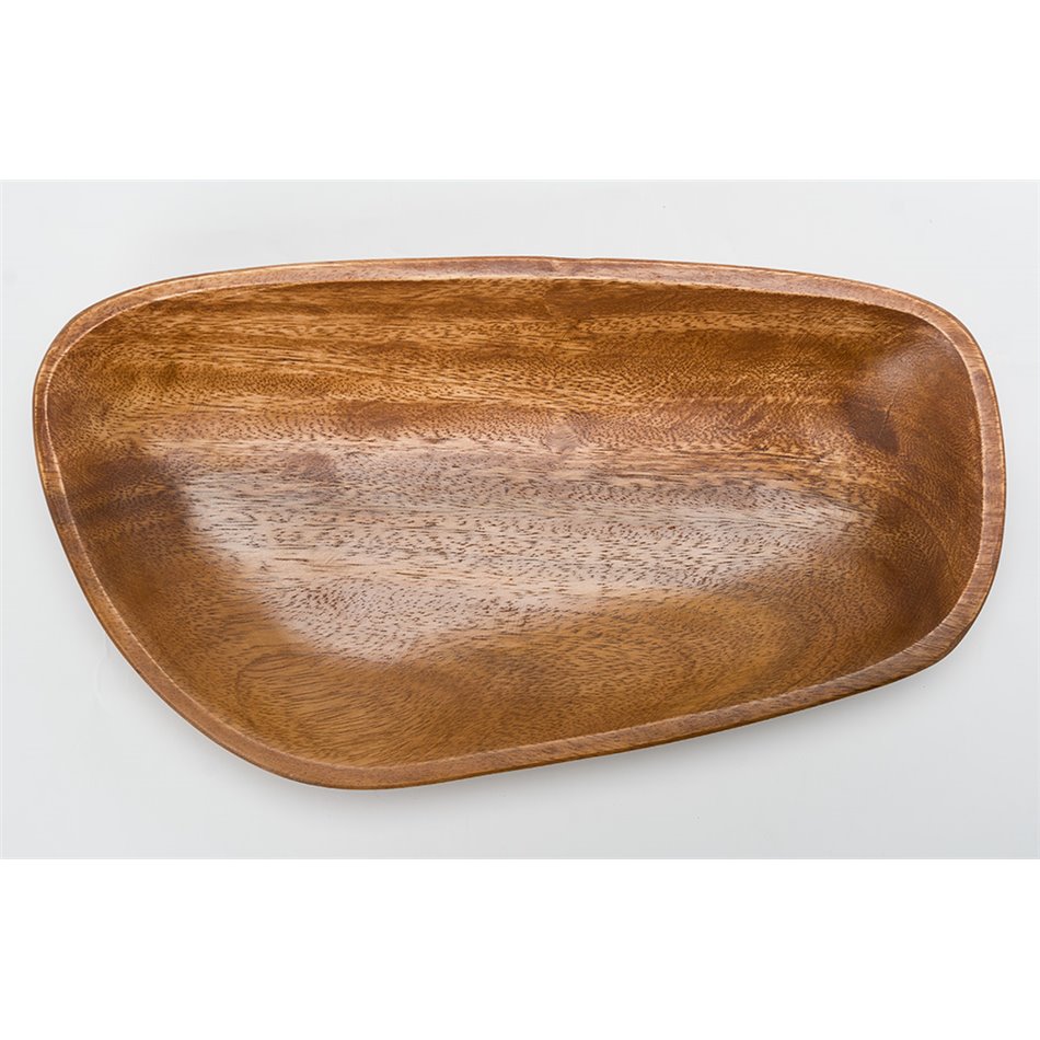 Decorative bowl Tumra S, brown acacia, H4x31x17cm
