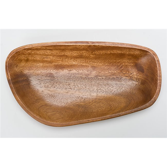 Decorative bowl Tumra S, brown acacia, H4x31x17cm