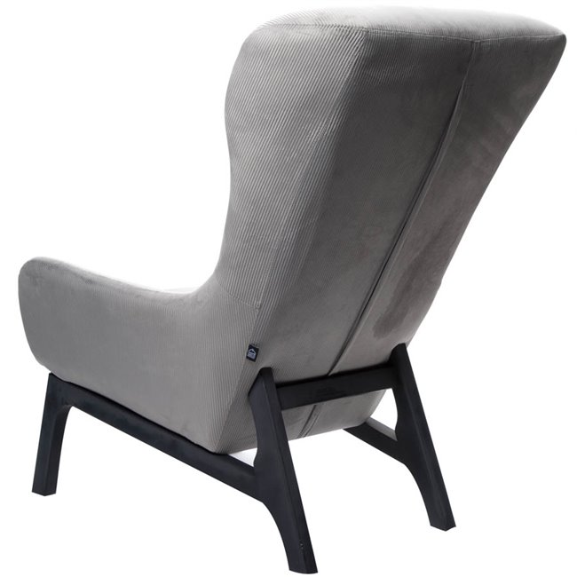 Кресло Roma, серый бархат, 67,5x96x89см