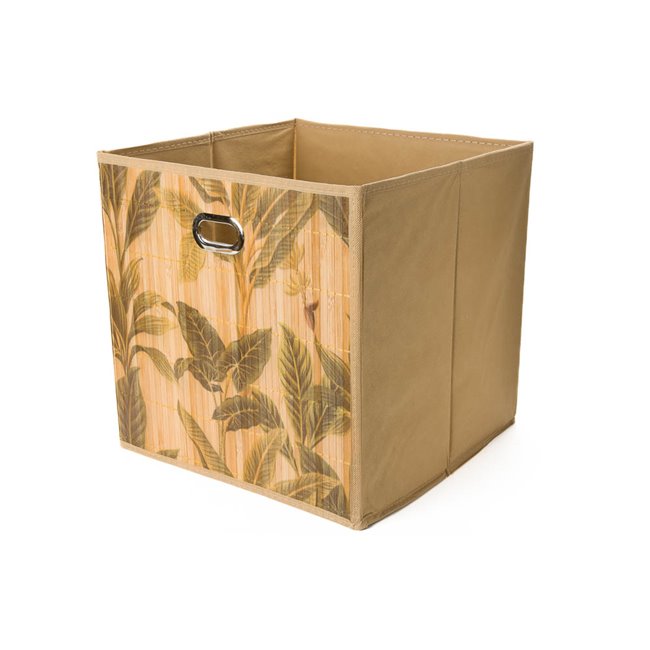 Bamboo box Print, natural, 31x31cm