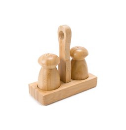 Bamboo spice jar set