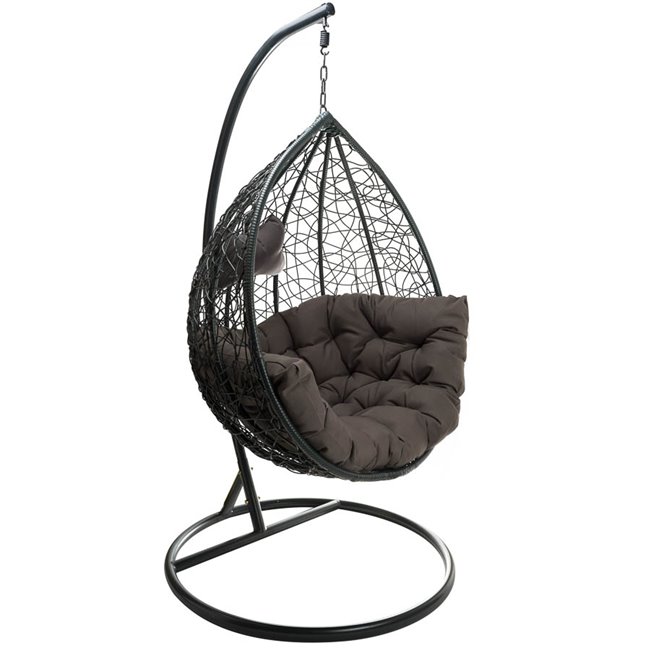 Hanging chair Gabro, dark  grey, H195, D105cm