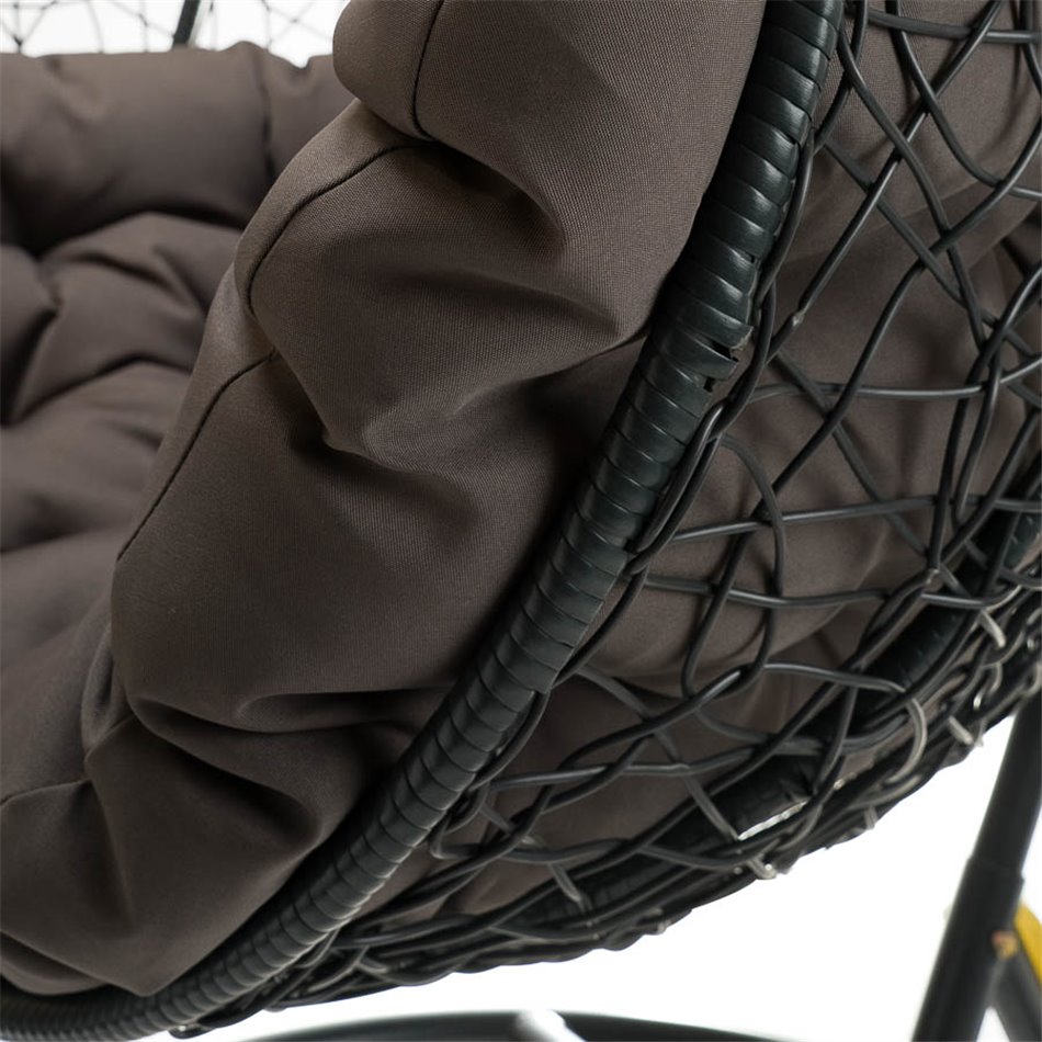 Pīts šūpuļkrēsls Gabro, tumši pelēks, H195, D105cm