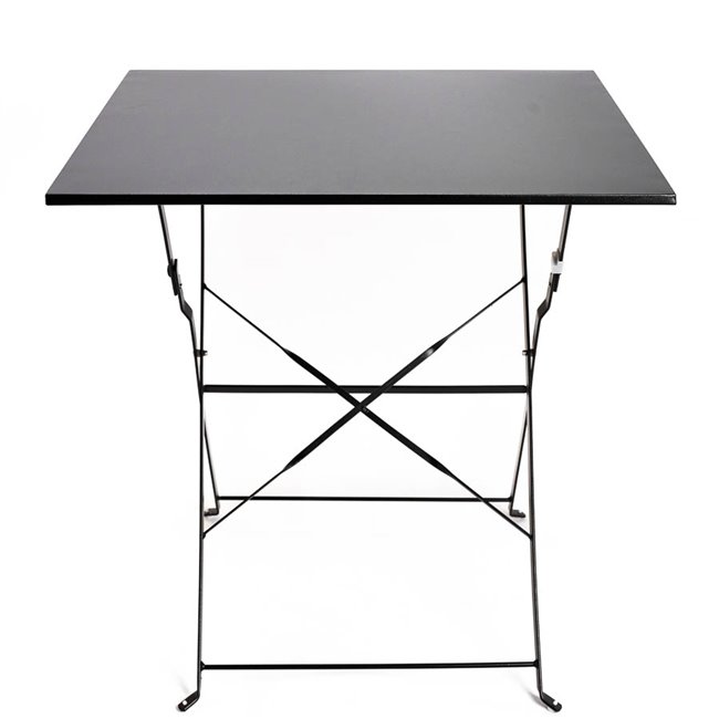 Pusdienu galds salokāms, Palerme, melns, 71x70x70cm