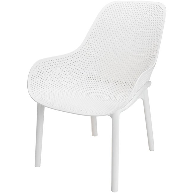 Armchair MALIBU, white, 82x77.5x59cm, seat height-38cm