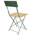 Folding chair Bella Vita, khaki,  metal/wood, 81x42x48cm