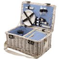 Picnic basket for 2, white, 20x45x30cm