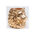 Dekoratīvs puķu pods Lion, zelta, 44x40x38cm