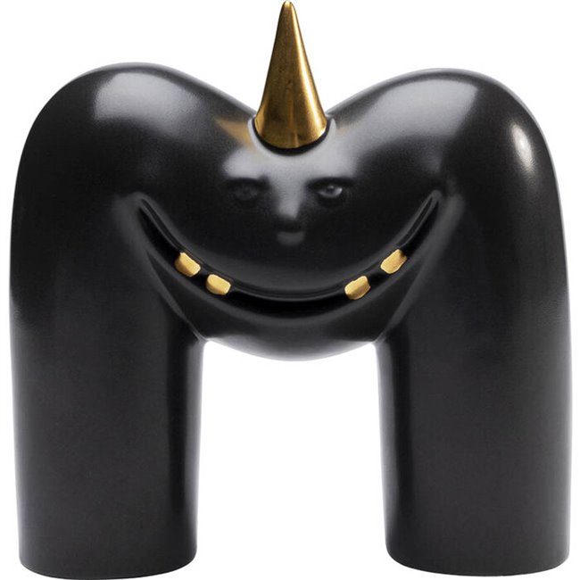 Deco object  Funny Teeth, black, H15x14x6cm