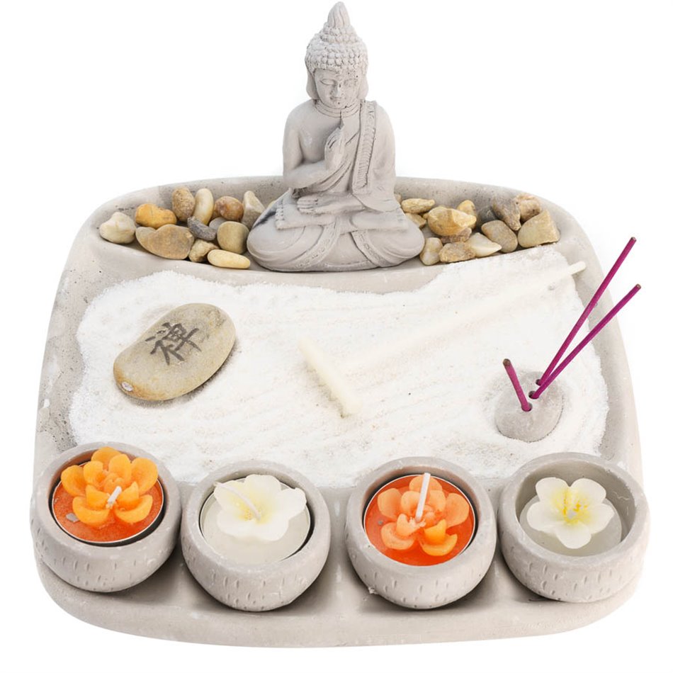 Deco Zen Garden, H12cm, D23cm