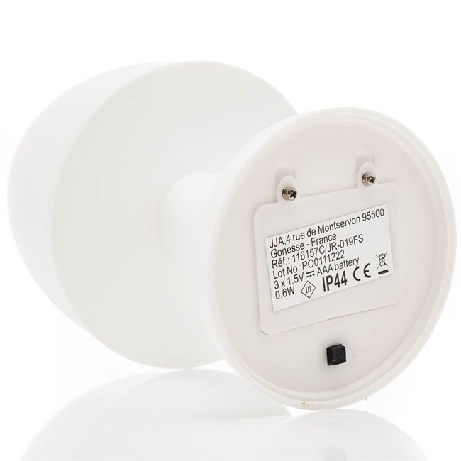 Outdoor lamp Dokk, white, H19.5cm, D12.5cm