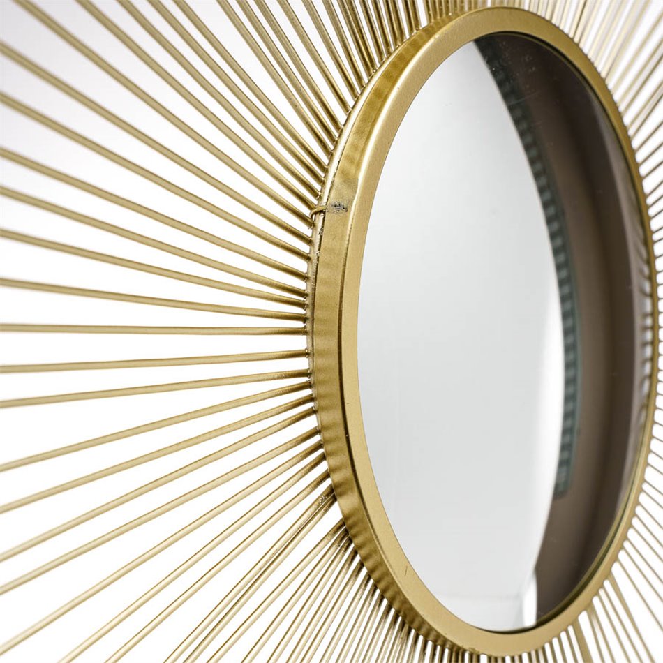 Spogulis Gold sun, metāla, D70x1.5cm