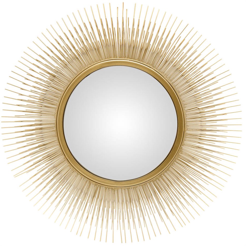 Wall mirror Sun, metal/gold,  D58x3cm
