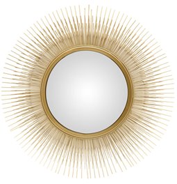 Sienas spogulis Sun, zelta/metāla, D58x3cm