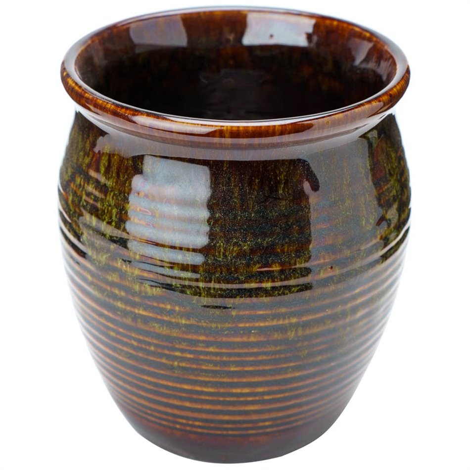 Vase Green III, ceramic, H15 D13cm