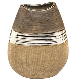 Vāze Bradora, bēša, keramika, H25.5x20.5x10cm