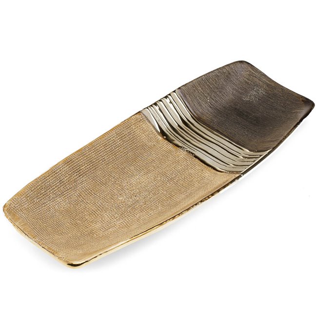 Bowl Bradora, ceramic, beige, H4x33x14cm